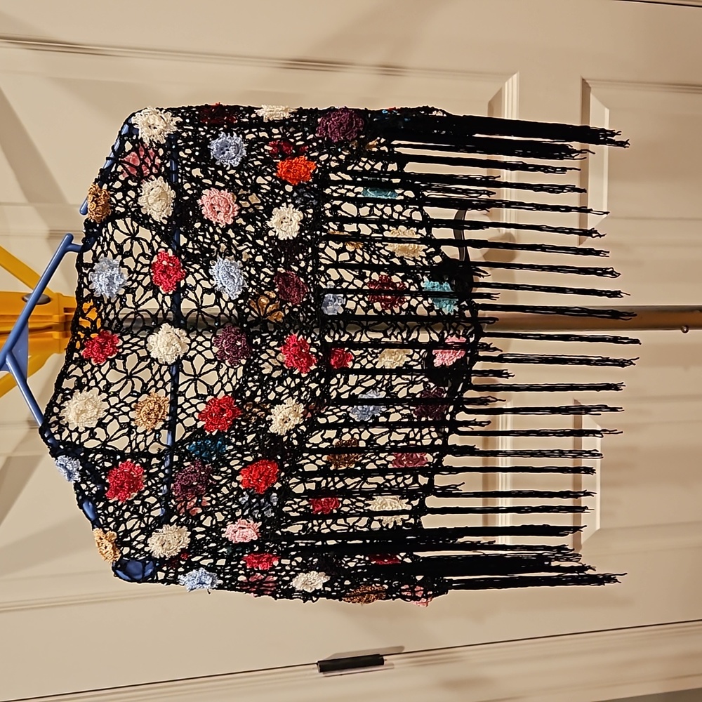 Beaded Crocheted Fringed Accessory - Picture 6 of 10